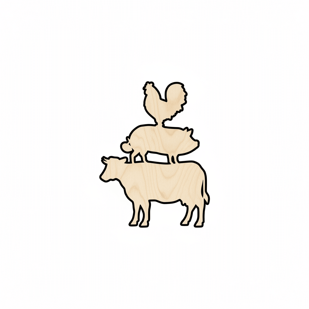 Wood Shapes – Farm Animal Cutouts | DIY Wood Craft Supplies 46" Blank Door Hanger Wooden Cutout Cut Outs - Unfinished - NameSigns.com