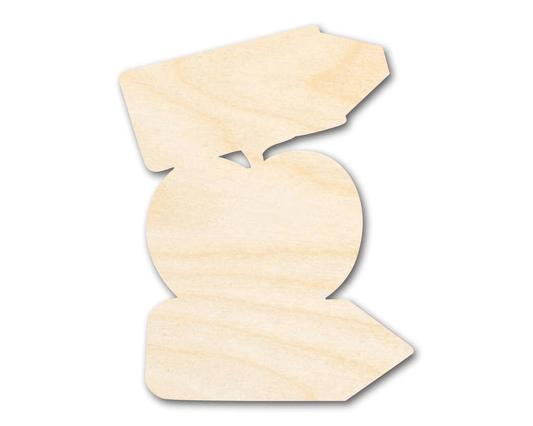 Wood Shapes – Laser Cut Wood Craft Supplies | Apple Pencil & Crayon Cutouts Blank Door Hanger Wooden Cutout Cut Outs - Unfinished - NameSigns.com