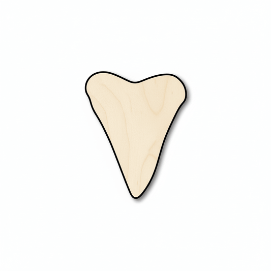Wood Shark Tooth – Natural Wooden Craft Shapes for Nursery Decor Blank Door Hanger Wooden Cutout Cut Outs - Unfinished - NameSigns.com