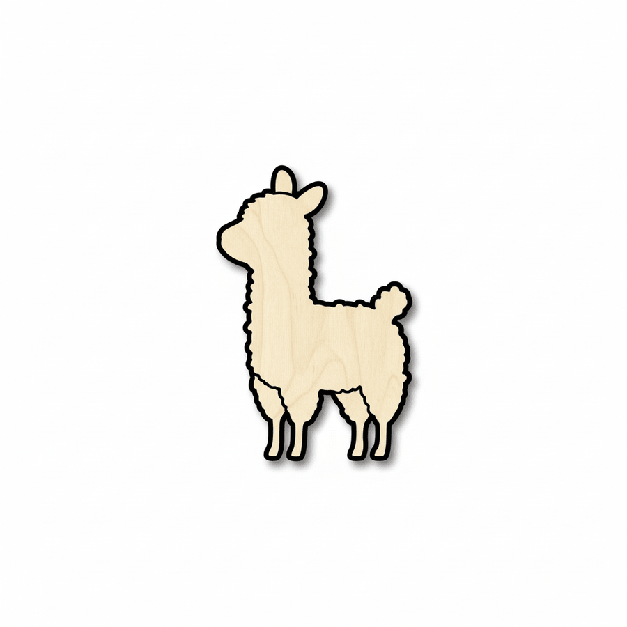 Wood Sheep - Natural Wood Silhouette | Craft Project Supplies 46" Blank Door Hanger Wooden Cutout Cut Outs - Unfinished - NameSigns.com