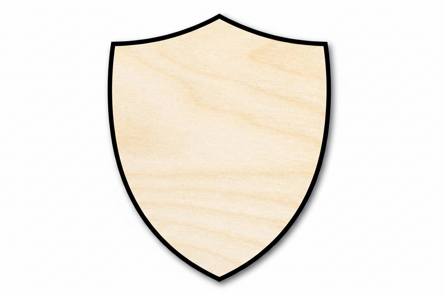 Wood Shield – Laser Cut Wood Craft Supplies | NameSigns Wooden Crafts Blank Door Hanger Wooden Cutout Cut Outs - Unfinished - NameSigns.com