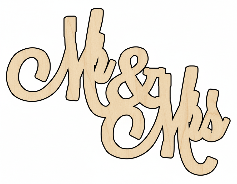 Wood Sign - DIY Wedding Craft | Custom Wood Shapes | Baltic Birch Plywood Blank Door Hanger Wooden Cutout Cut Outs - Unfinished - NameSigns.com