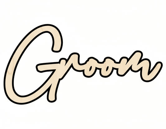 Wood Sign - DIY Wooden Wedding Chair Craft Cutout Up to 46" Blank Door Hanger Wooden Cutout Cut Outs - Unfinished - NameSigns.com