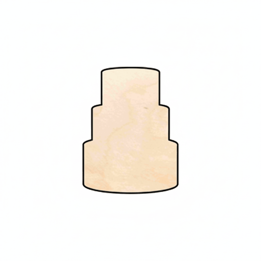 Wood Silhouette - 3 Tier Cake Cutout | Baltic Birch Plywood DIY Craft Blank Door Hanger Wooden Cutout Cut Outs - Unfinished - NameSigns.com