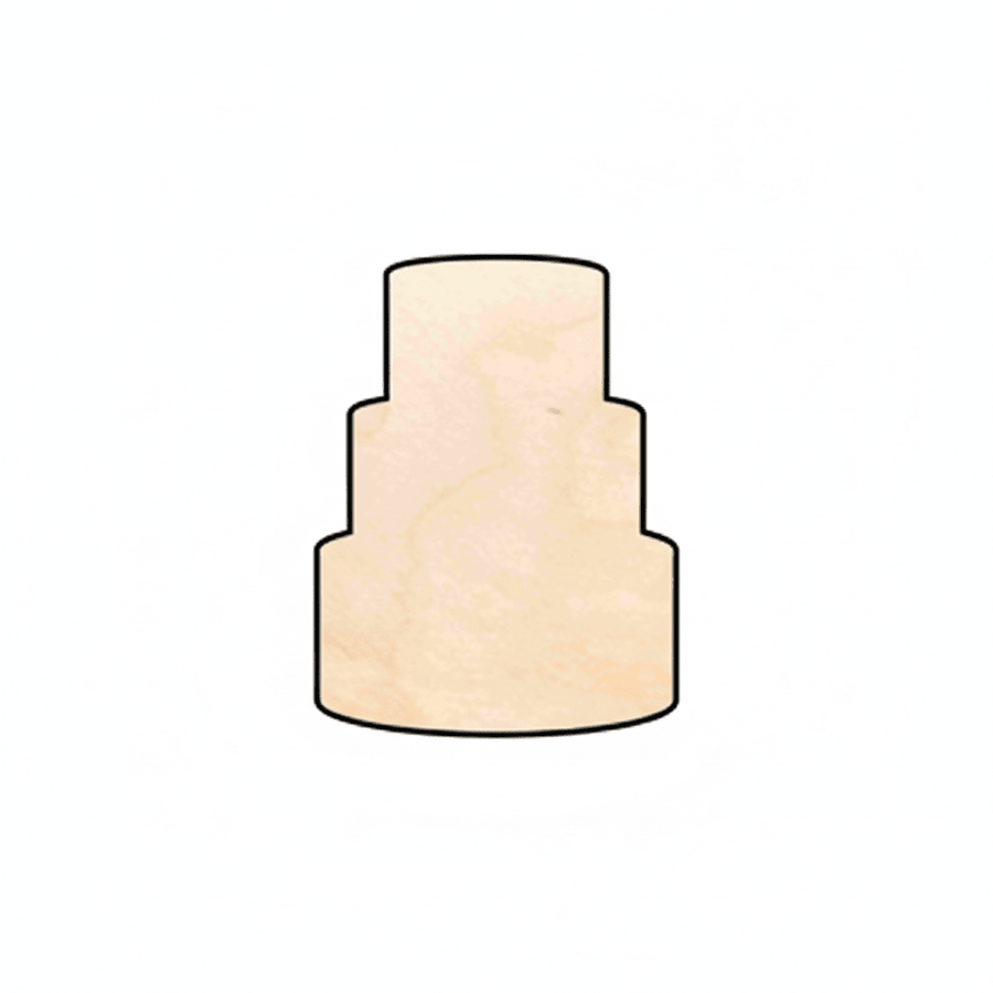Wood Silhouette - 3 Tier Cake Cutout | Baltic Birch Plywood DIY Craft Blank Door Hanger Wooden Cutout Cut Outs - Unfinished - NameSigns.com