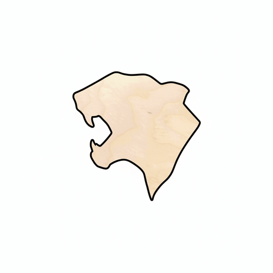 Wood Silhouette - Cougar Head Craft | Birch Plywood DIY Projects 46" Blank Door Hanger Wooden Cutout Cut Outs - Unfinished - NameSigns.com