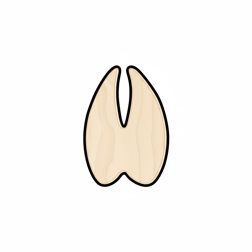 Wood Silhouette | Deer Track Footprint - DIY Wood Craft Shapes 46" Blank Door Hanger Wooden Cutout Cut Outs - Unfinished - NameSigns.com