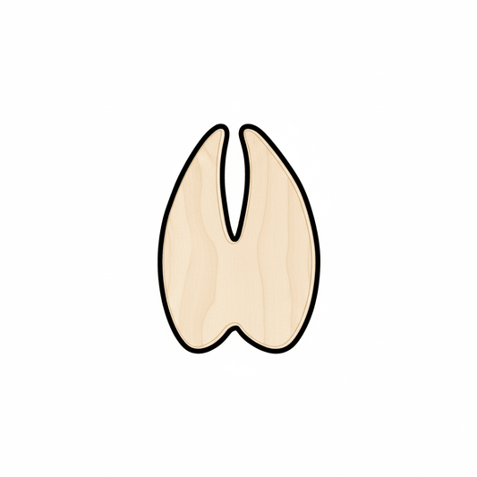 Wood Silhouette | Deer Track Footprint - DIY Wood Craft Shapes 46" Blank Door Hanger Wooden Cutout Cut Outs - Unfinished - NameSigns.com