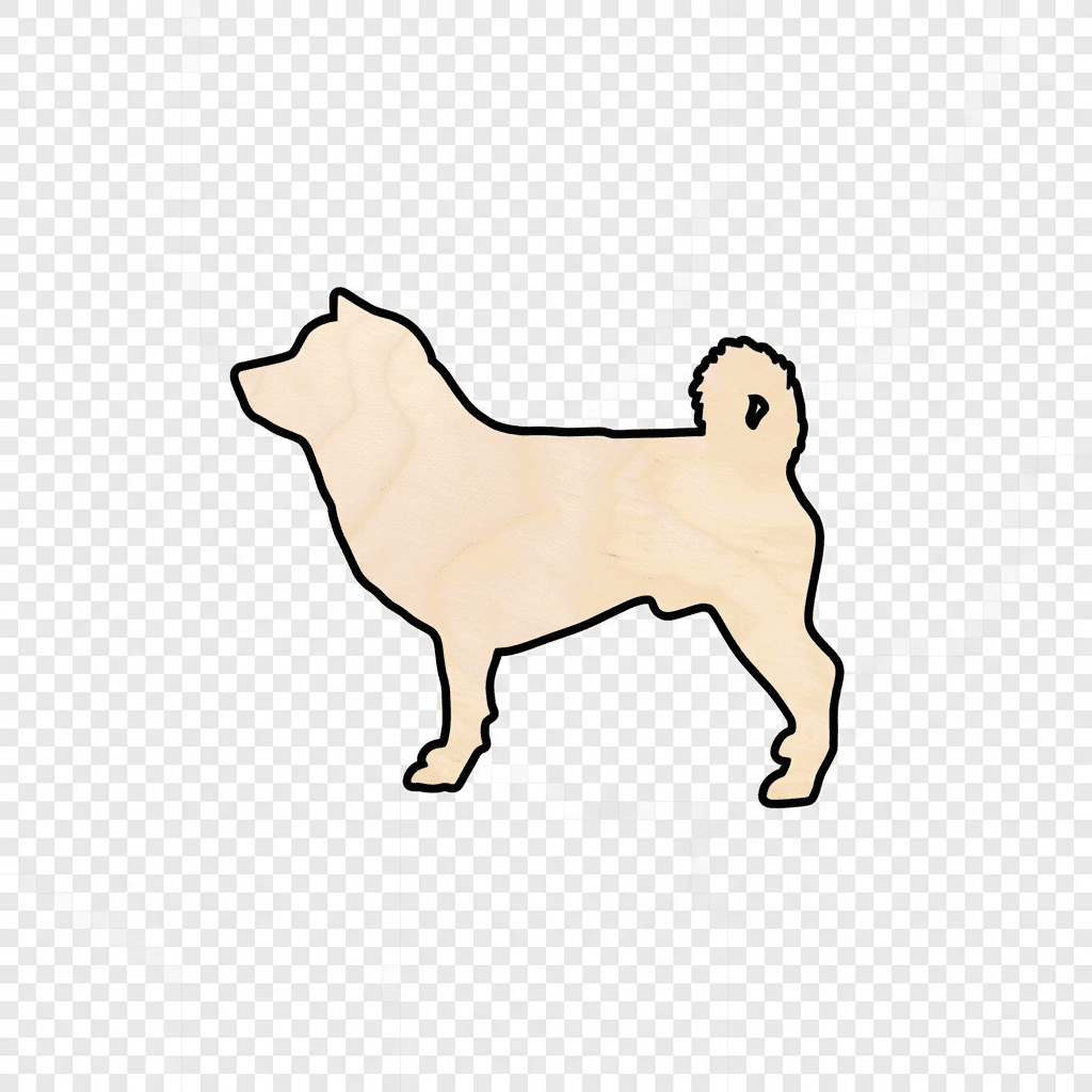 Wood Silhouette - Shiba Inu Dog Craft Project | DIY Wood Cutouts 46" Blank Door Hanger Wooden Cutout Cut Outs - Unfinished - NameSigns.com