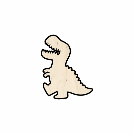 Wood Silhouette - T - Rex Wooden Dinosaur Craft Up To 46" | DIY Project Supplies Blank Door Hanger Wooden Cutout Cut Outs - Unfinished - NameSigns.com