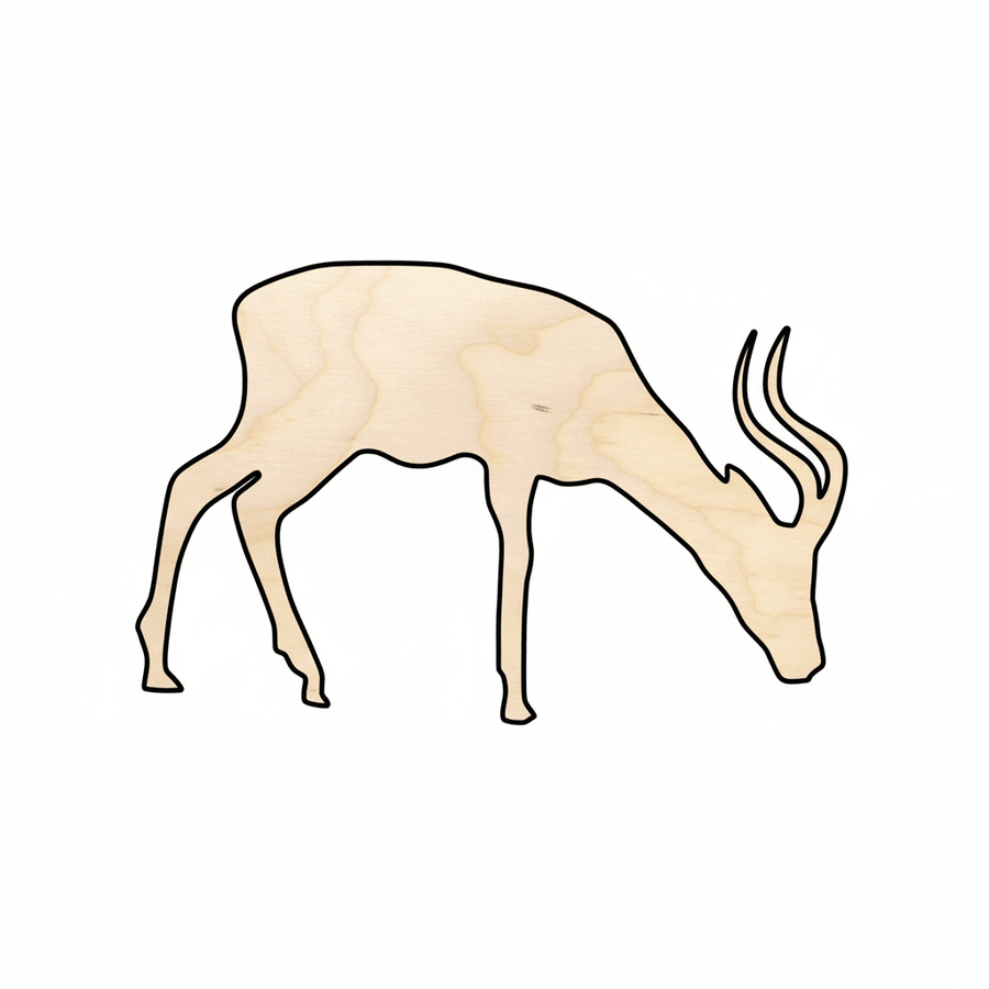 Wood Silhouette - Wooden Antelope Shape | DIY Craft Blanks 46" Blank Door Hanger Wooden Cutout Cut Outs - Unfinished - NameSigns.com