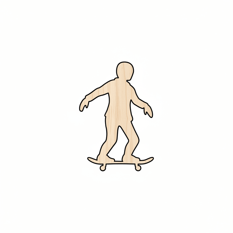 Wood Skater – Custom Wood Shapes | Baltic Birch Plywood Cutouts Blank Door Hanger Wooden Cutout Cut Outs - Unfinished - NameSigns.com