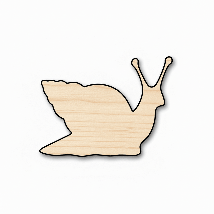 Wood Snail – Wooden Snail Cutout for DIY Garden Decor & Crafts Blank Door Hanger Wooden Cutout Cut Outs - Unfinished - NameSigns.com