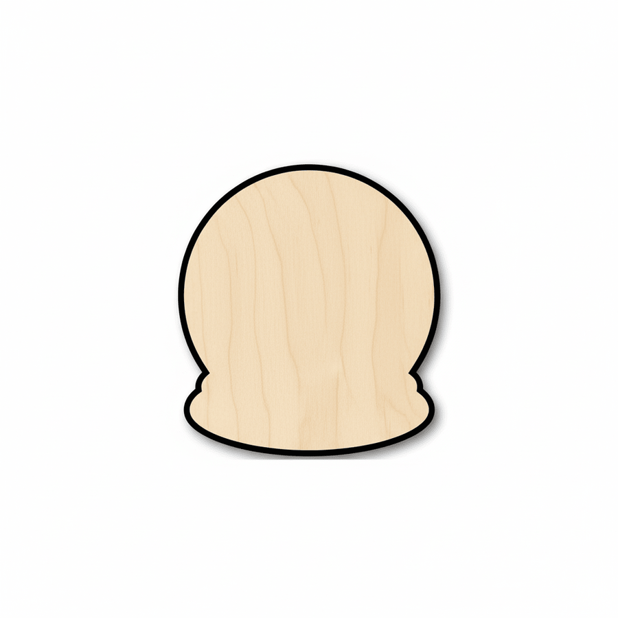 Wood Snow Globe – Paintable Wood Shape | Baltic Birch Plywood Craft Blank Door Hanger Wooden Cutout Cut Outs - Unfinished - NameSigns.com