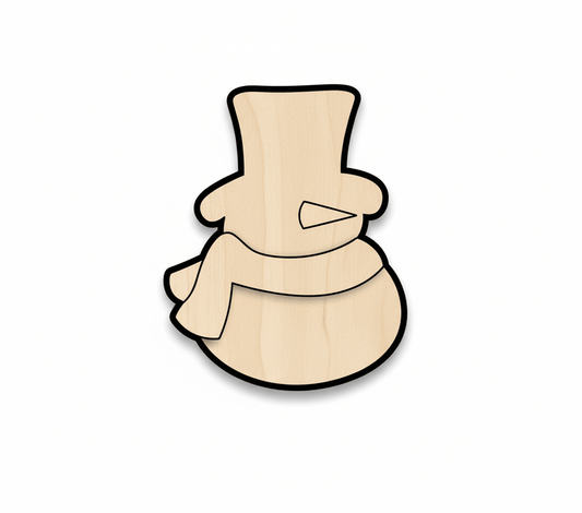 Wood Snowman 3 Piece Craft Set – Baltic Birch Plywood DIY Holiday Decor Blank Door Hanger Wooden Cutout Cut Outs - Unfinished - NameSigns.com