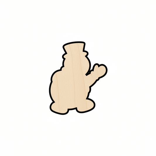 Wood Snowman – Baltic Birch Plywood Laser Cut Wood Craft Shape Blank Door Hanger Wooden Cutout Cut Outs - Unfinished - NameSigns.com