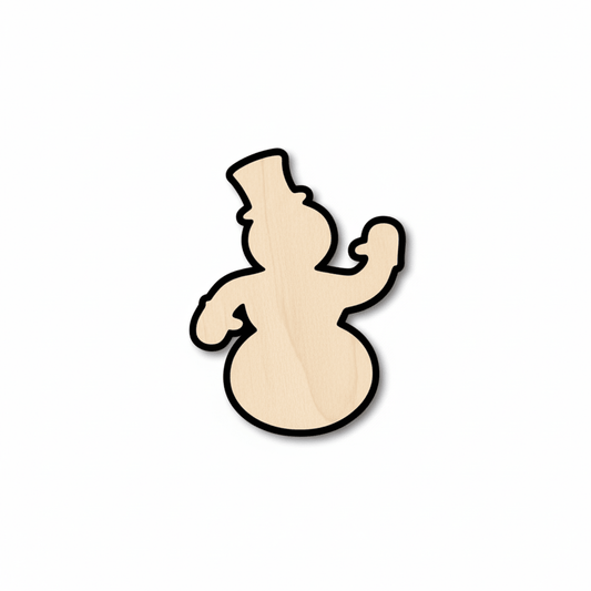 Wood Snowman – Baltic Birch Plywood Laser Cut Wood Shapes for Crafts Blank Door Hanger Wooden Cutout Cut Outs - Unfinished - NameSigns.com