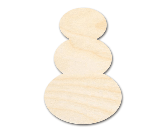 Wood Snowman – Large Wooden Craft Cutout | Paintable Winter Decoration Blank Door Hanger Wooden Cutout Cut Outs - Unfinished - NameSigns.com