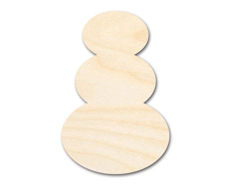 Wood Snowman – Large Wooden Craft Cutout | Paintable Winter Decoration Blank Door Hanger Wooden Cutout Cut Outs - Unfinished - NameSigns.com