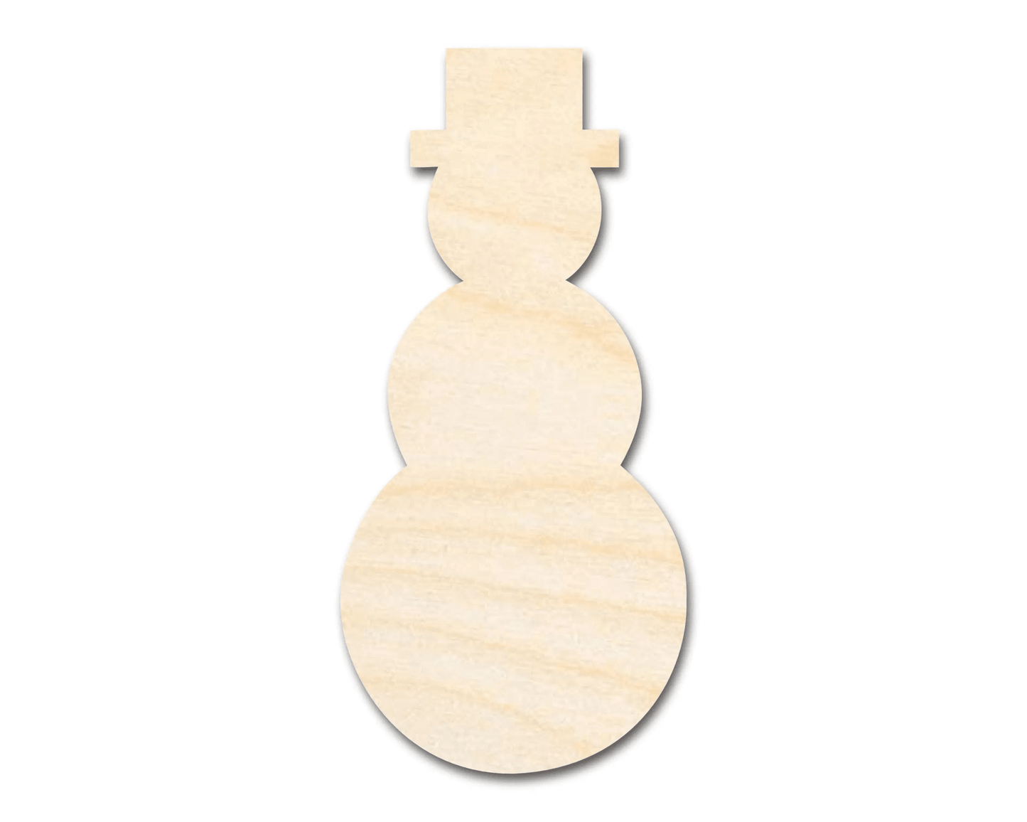 Wood Snowman – Tall Wooden Cutout | Paintable DIY Craft Shape Blank Door Hanger Wooden Cutout Cut Outs - Unfinished - NameSigns.com