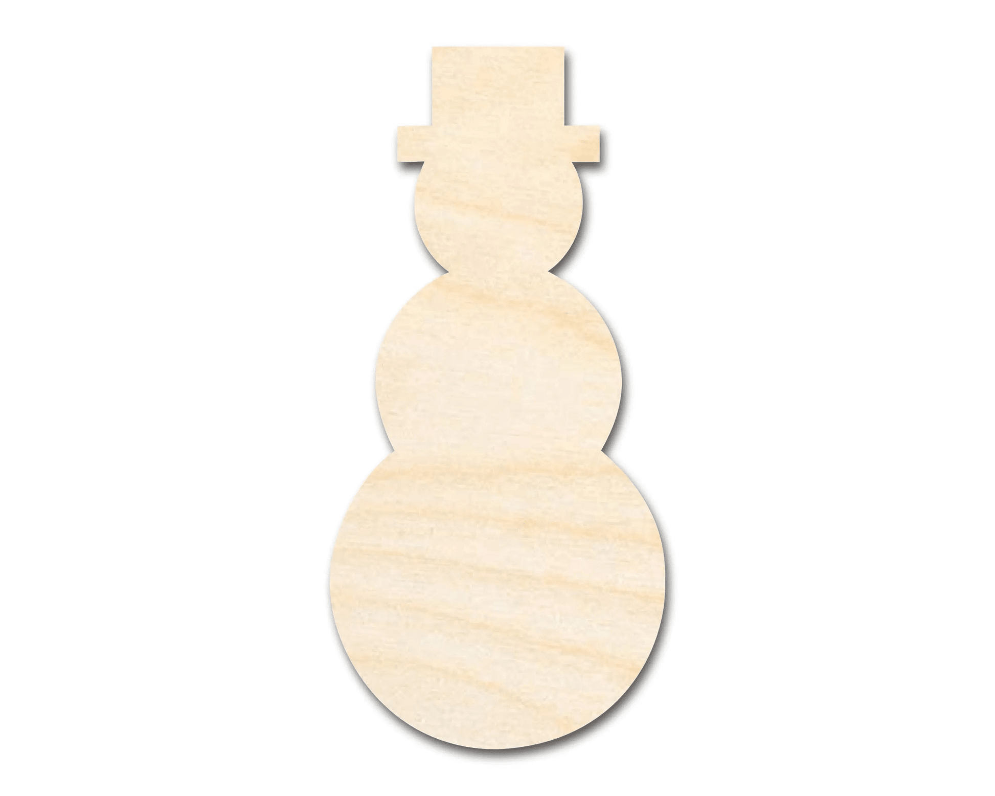 Wood Snowman – Tall Wooden Cutout | Paintable DIY Craft Shape Blank Door Hanger Wooden Cutout Cut Outs - Unfinished - NameSigns.com