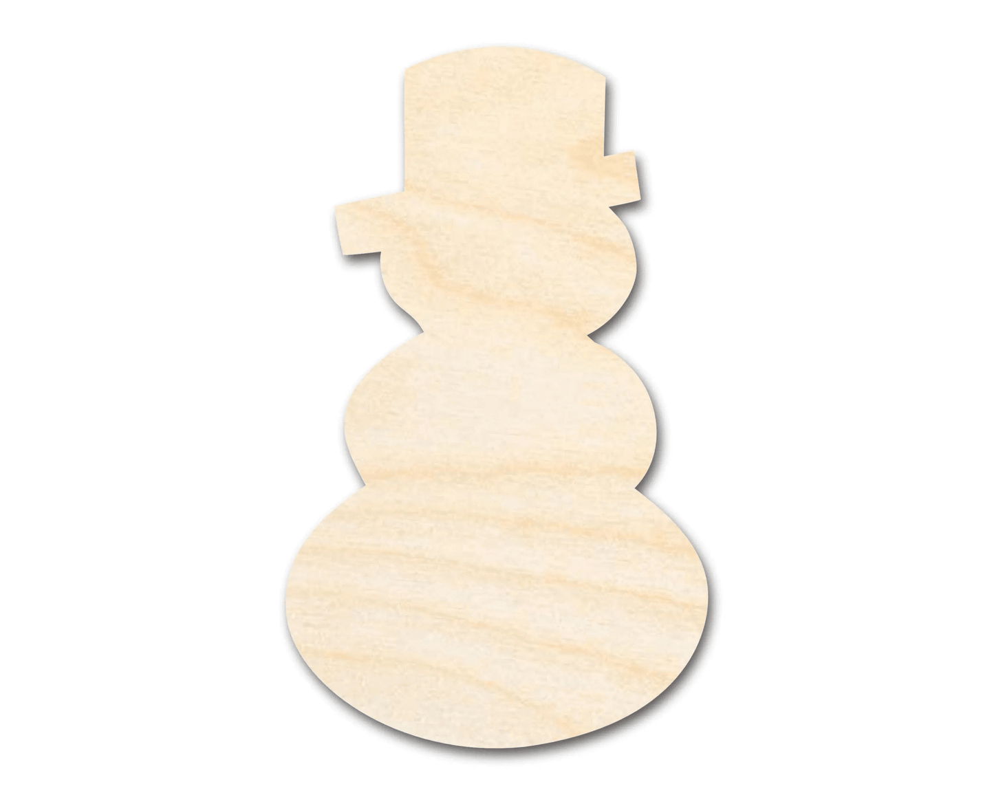 Wood Snowman – Wooden Snowman Cutout for DIY Wood Craft Projects Blank Door Hanger Wooden Cutout Cut Outs - Unfinished - NameSigns.com