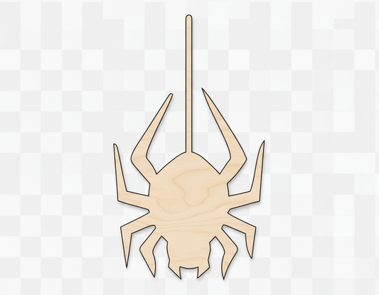 Wood Spider | Laser Cut Wood Craft Shapes for Hanging Decor Blank Door Hanger Wooden Cutout Cut Outs - Unfinished - NameSigns.com