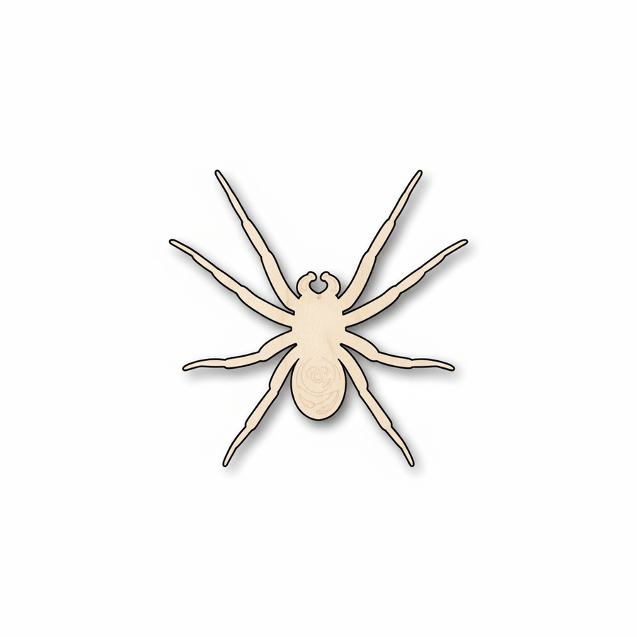 Wood Spider - Wooden Spider Shape Cutout for DIY Crafts Up to 46" Blank Door Hanger Wooden Cutout Cut Outs - Unfinished - NameSigns.com