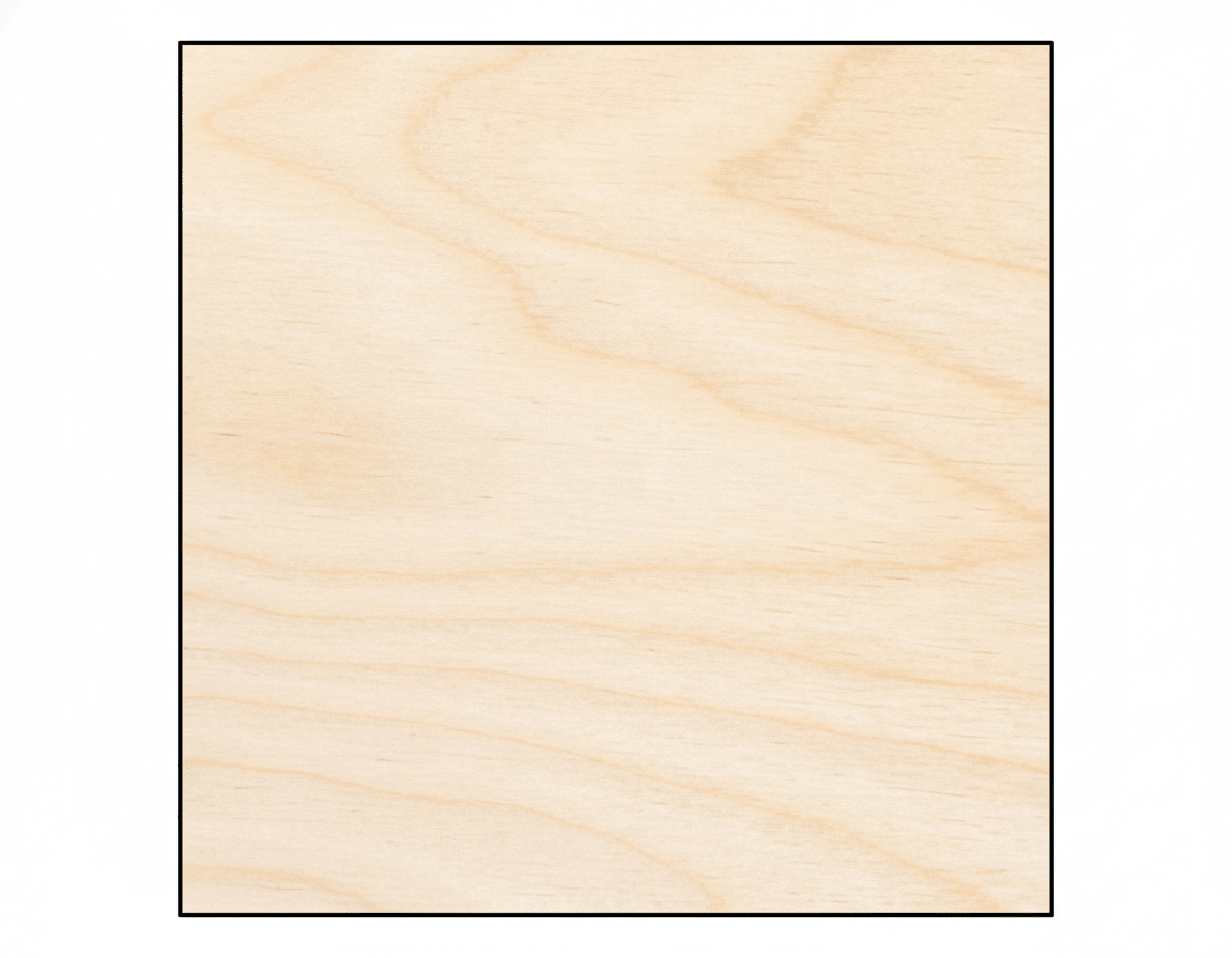 Wood Square Shape Wood Canvas Craft Base DIY Craft Cutout Up to 36" Blank Door Hanger Wooden Cutout Cut Outs - Unfinished - NameSigns.com