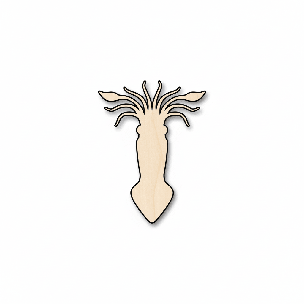 Wood Squid – DIY Wood Cutouts | Baltic Birch Nursery Wall Decor Blank Door Hanger Wooden Cutout Cut Outs - Unfinished - NameSigns.com