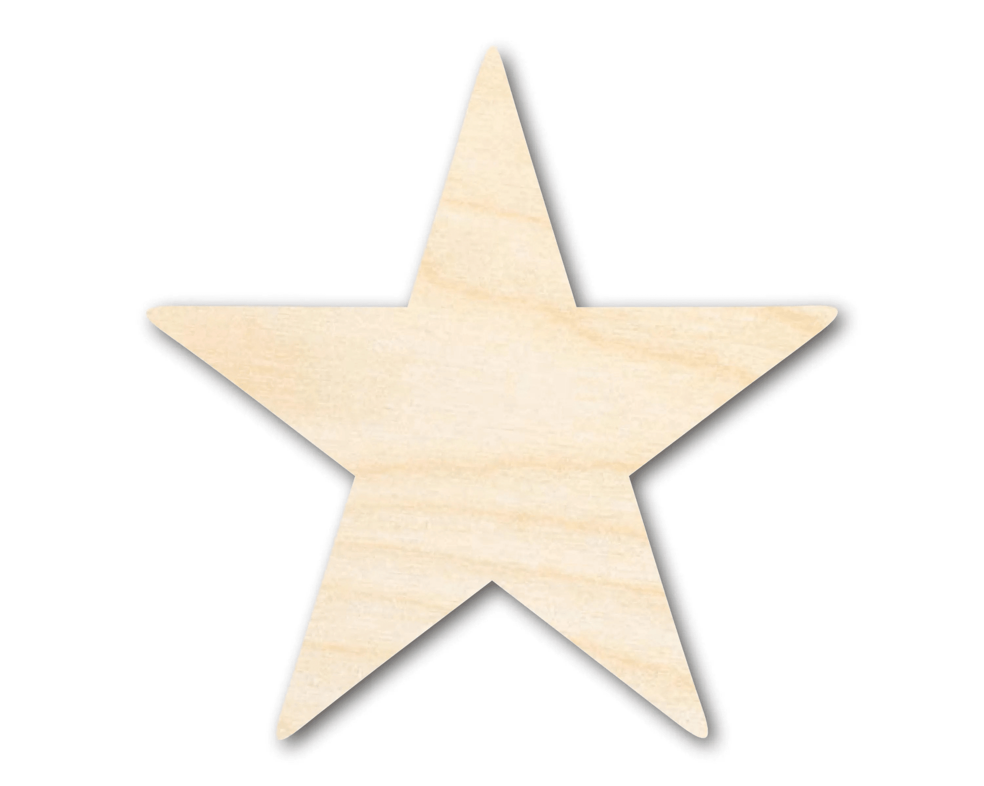 Wood Star – Large Wooden Stars | Laser Cut Wood Craft Shapes Blank Door Hanger Wooden Cutout Cut Outs - Unfinished - NameSigns.com