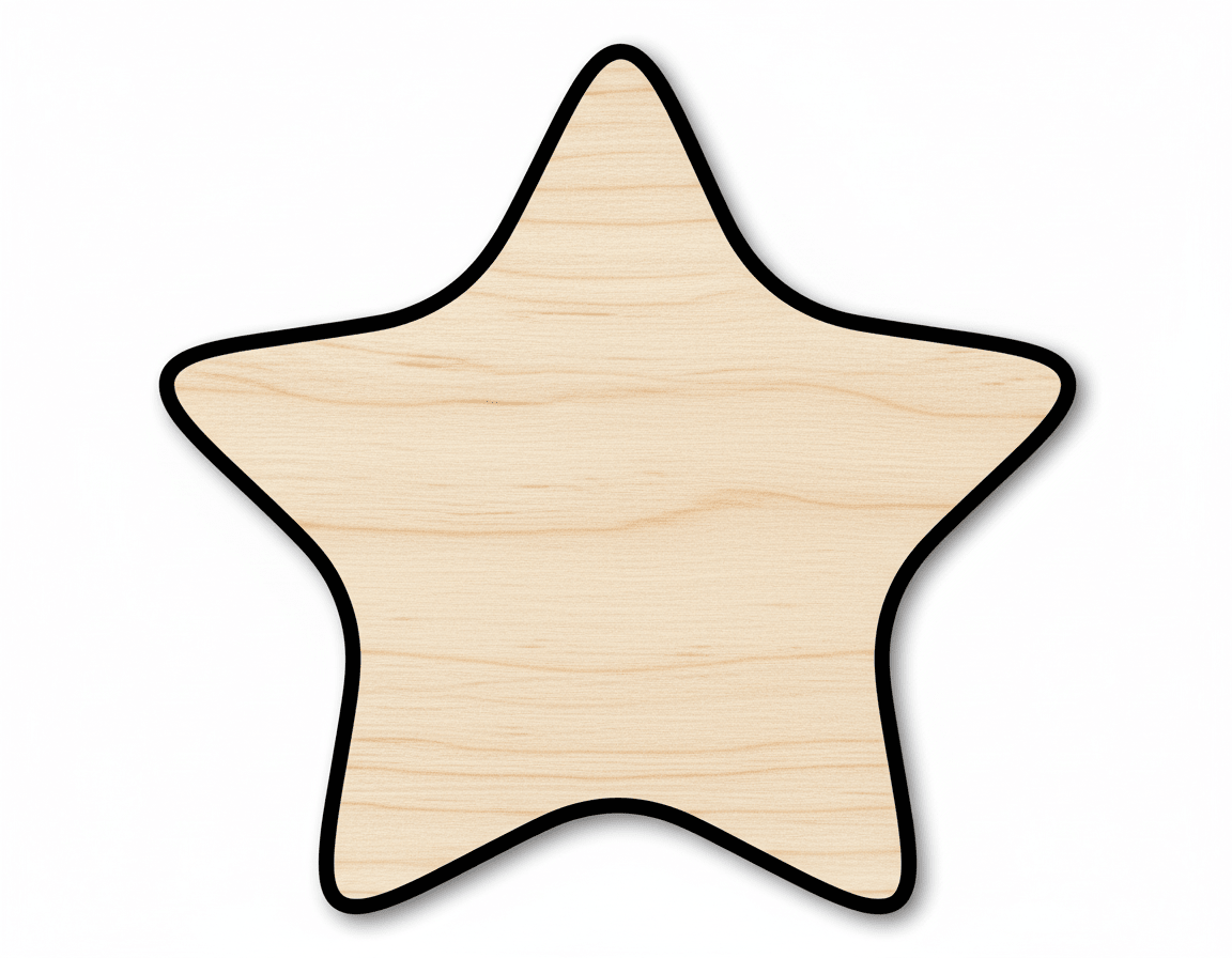 Wood Starfish – Custom Wood Cutout | DIY Wooden Shapes & Craft Supplies Blank Door Hanger Wooden Cutout Cut Outs - Unfinished - NameSigns.com
