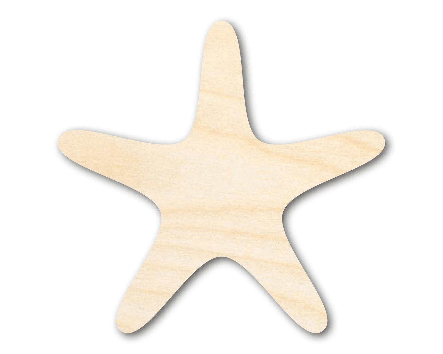 Wood Starfish – Large Paintable Coastal Decor | DIY Craft Supplies Blank Door Hanger Wooden Cutout Cut Outs - Unfinished - NameSigns.com