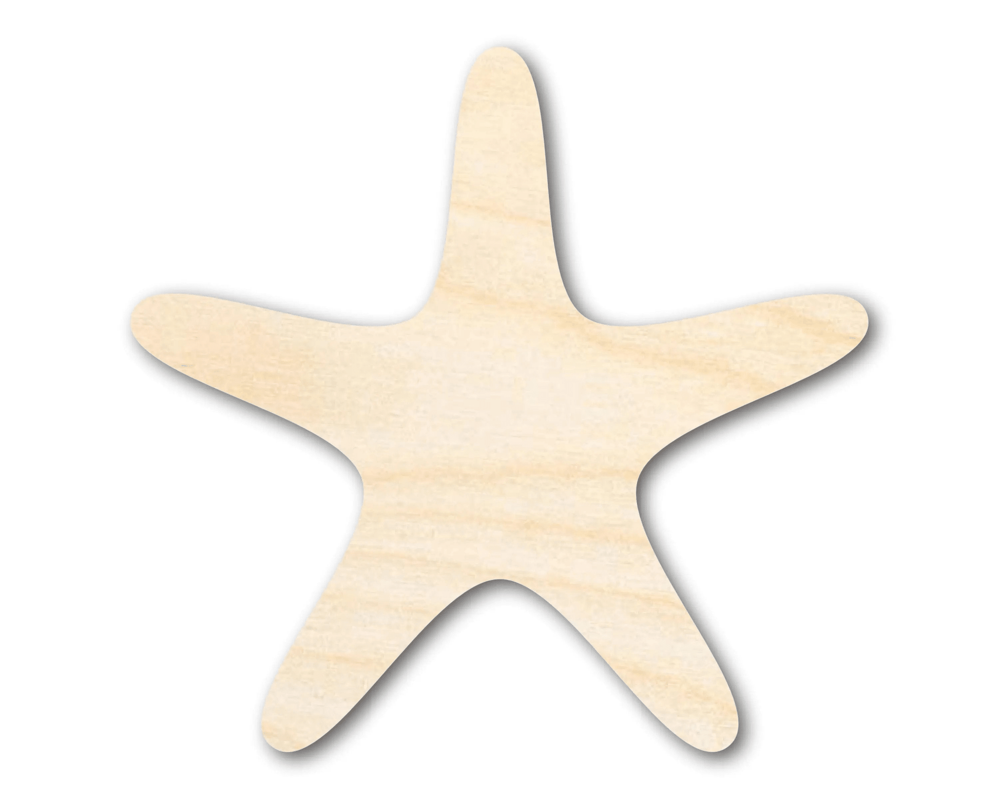 Wood Starfish – Large Paintable Coastal Decor | DIY Craft Supplies Blank Door Hanger Wooden Cutout Cut Outs - Unfinished - NameSigns.com