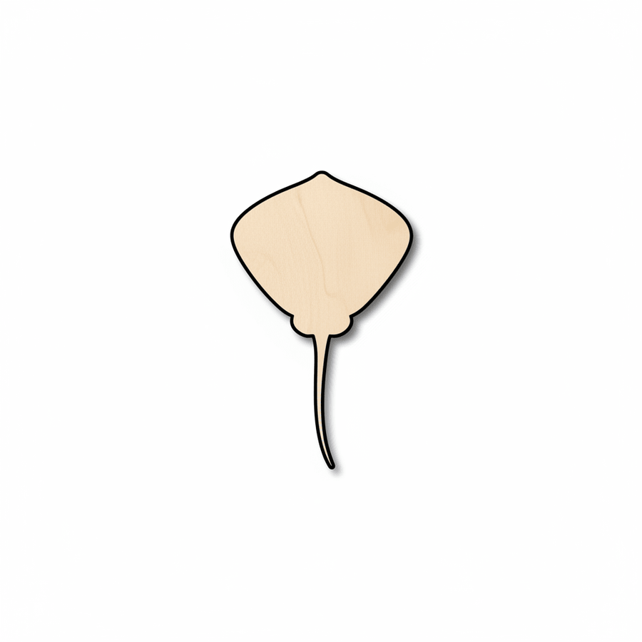 Wood Stingray | Baltic Birch Plywood Nautical Craft Cutout Shape Blank Door Hanger Wooden Cutout Cut Outs - Unfinished - NameSigns.com
