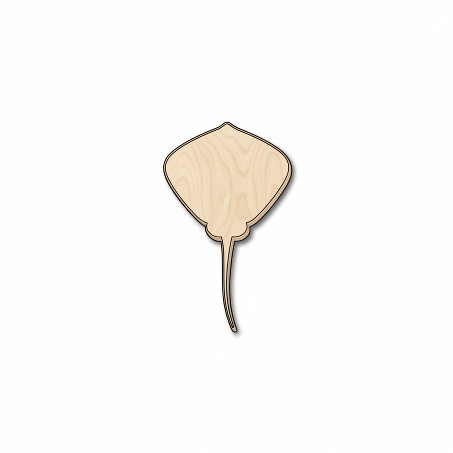 Wood Stingray - Nautical Wood Cutouts | Baltic Birch Plywood Crafts Blank Door Hanger Wooden Cutout Cut Outs - Unfinished - NameSigns.com