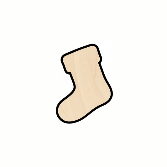 Wood Stocking – Baltic Birch Plywood Sanded Wood Blanks for DIY Crafts Blank Door Hanger Wooden Cutout Cut Outs - Unfinished - NameSigns.com