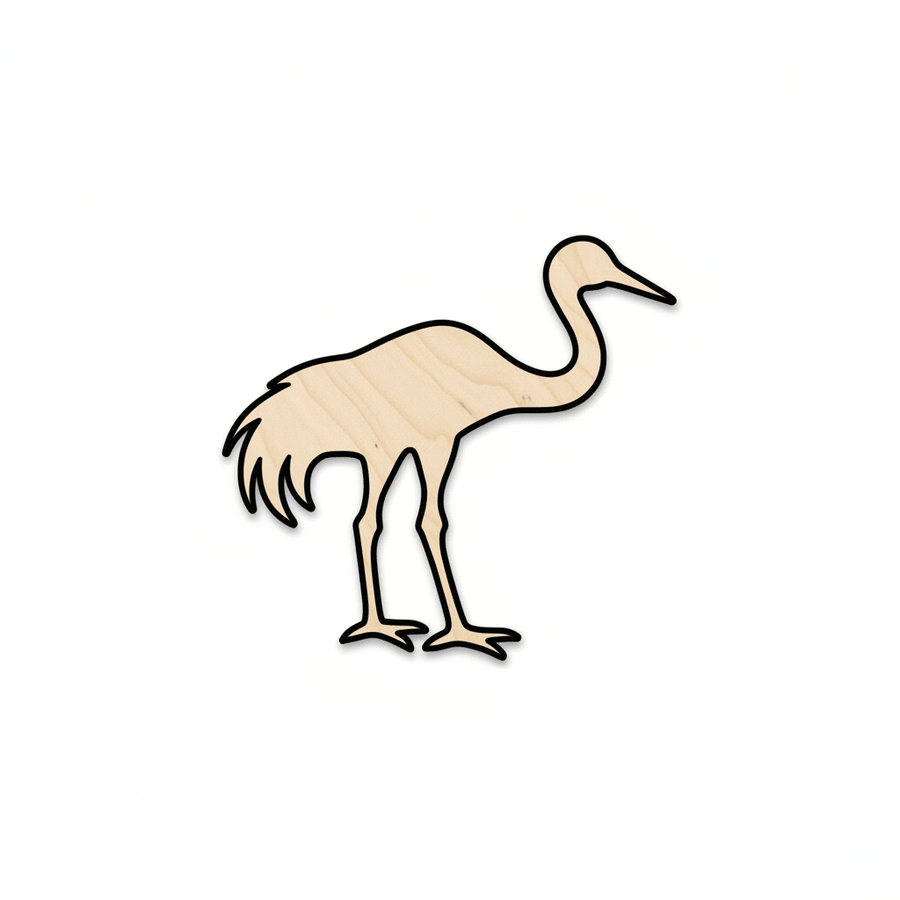 Wood Stork - Wooden Bird Shape | Wildlife Wood Craft Project 46" Blank Door Hanger Wooden Cutout Cut Outs - Unfinished - NameSigns.com