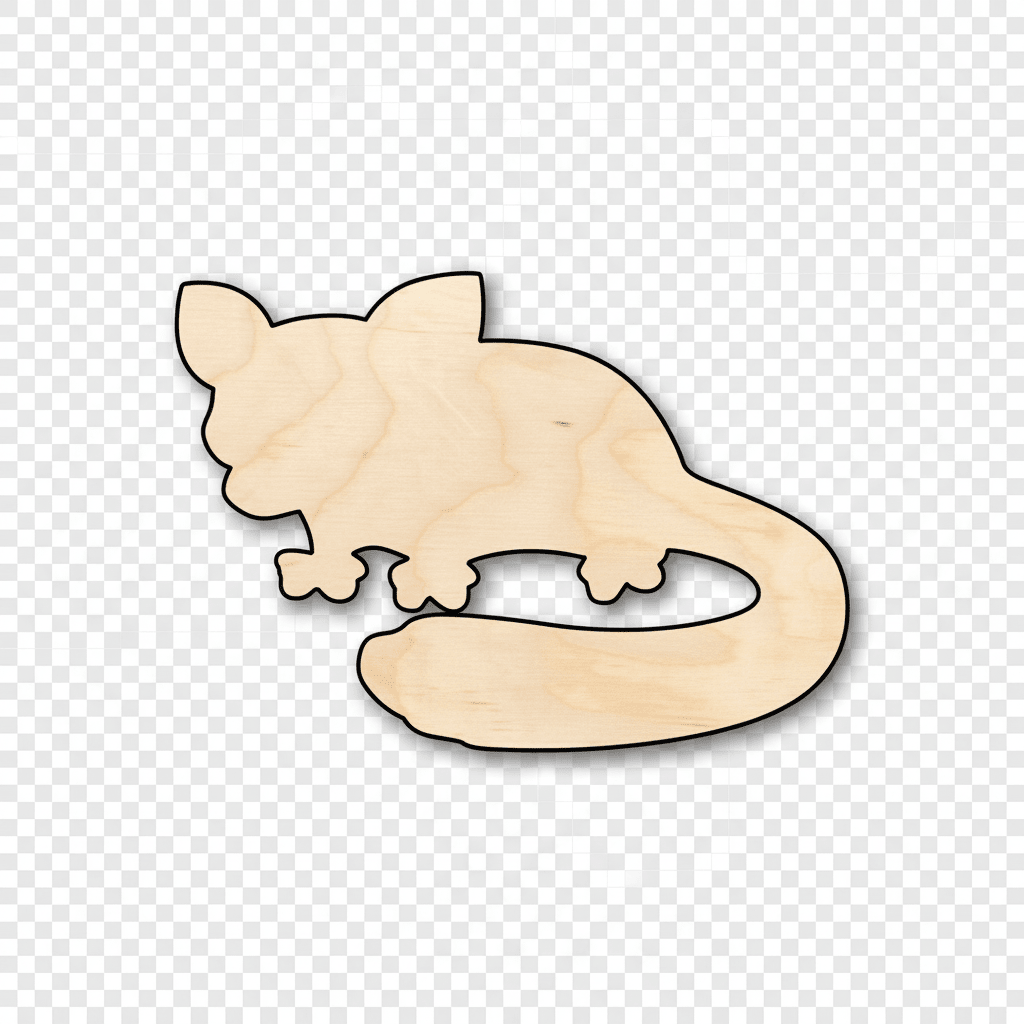 Wood Sugar Glider – Baltic Birch Plywood Craft Project Supplies Blank Door Hanger Wooden Cutout Cut Outs - Unfinished - NameSigns.com