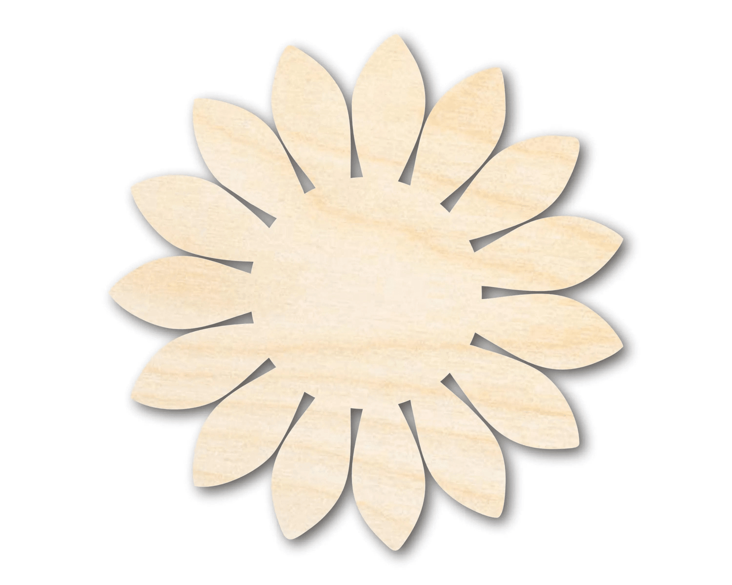 Wood Sunflower – DIY Wood Shapes | Laser Cut Craft Cutouts Blank Door Hanger Wooden Cutout Cut Outs - Unfinished - NameSigns.com