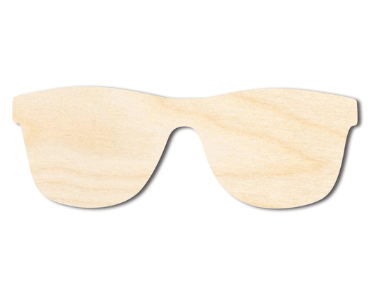 Wood Sunglasses – Laser Cut Wood Craft Cutout with Natural Finish Blank Door Hanger Wooden Cutout Cut Outs - Unfinished - NameSigns.com
