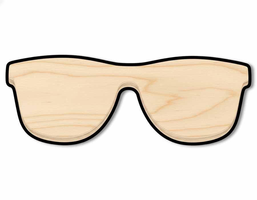 Wood Sunglasses – Laser Cut Wood Craft Cutouts | Baltic Birch Plywood Blank Door Hanger Wooden Cutout Cut Outs - Unfinished - NameSigns.com