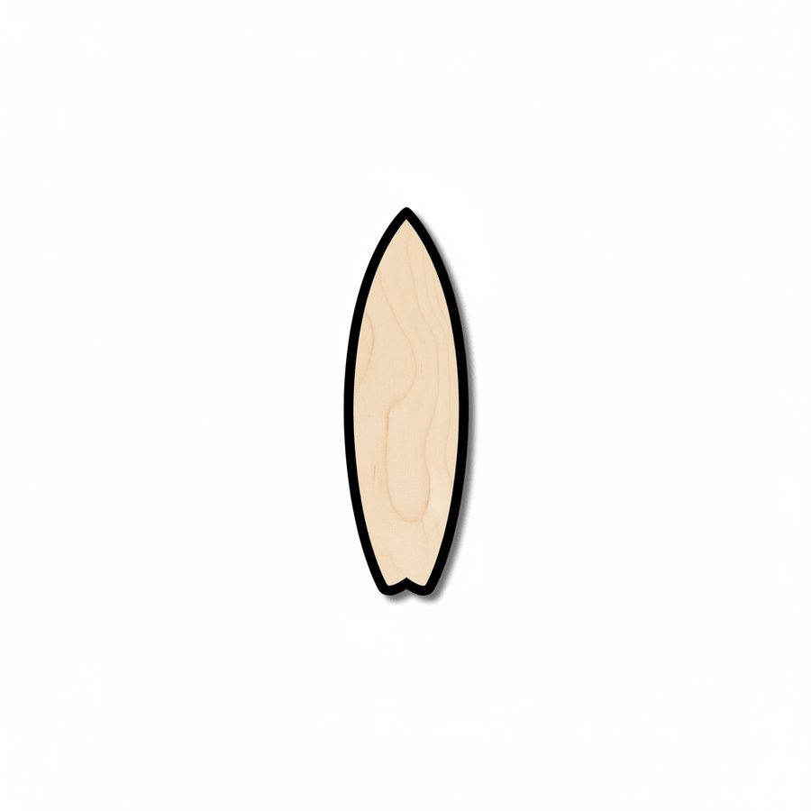 Wood Surfboard - Baltic Birch Plywood Shape for DIY Craft Projects Blank Door Hanger Wooden Cutout Cut Outs - Unfinished - NameSigns.com