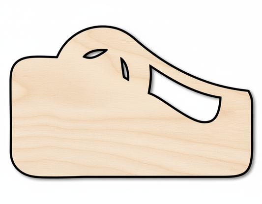 Wood Tape Dispenser Shape DIY Craft Cutout Blank Door Hanger Wooden Cutout Cut Outs - Unfinished - NameSigns.com