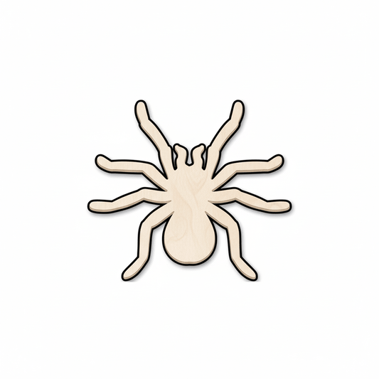 Wood Tarantula – Laser Cut Wood Spider Shape | Baltic Birch Plywood Blank Door Hanger Wooden Cutout Cut Outs - Unfinished - NameSigns.com