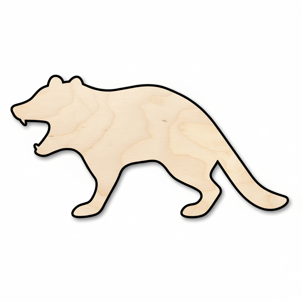 Wood Tasmanian Devil – Natural Wooden Animal Cutouts for DIY Crafts Blank Door Hanger Wooden Cutout Cut Outs - Unfinished - NameSigns.com