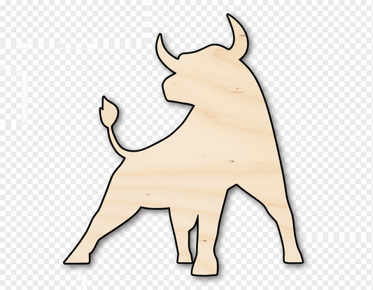 Wood Taurus Shape – Laser Cut Wooden Bull Figure Up to 46" Blank Door Hanger Wooden Cutout Cut Outs - Unfinished - NameSigns.com