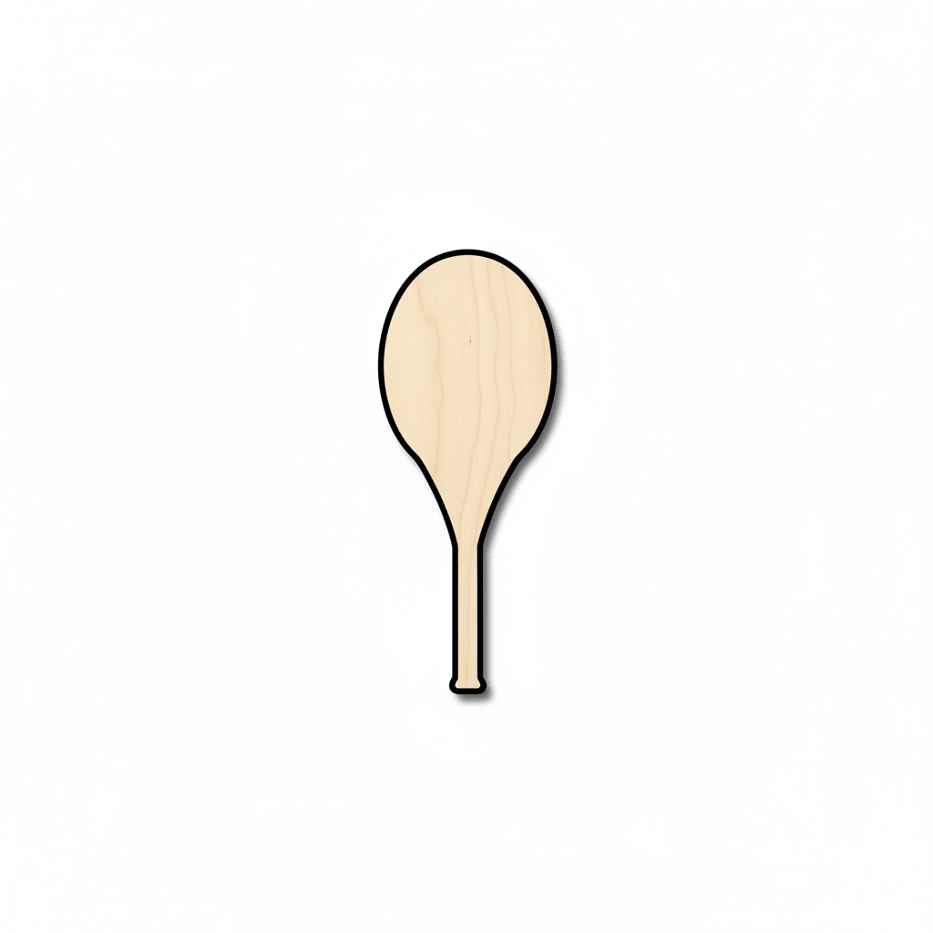 Wood Tennis Racket – Baltic Birch Plywood Craft Shapes for DIY Projects Blank Door Hanger Wooden Cutout Cut Outs - Unfinished - NameSigns.com