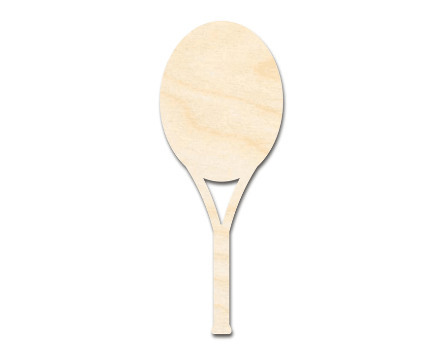 Wood Tennis Racket – Laser Cut Wood Shape for DIY Crafts & Decor Blank Door Hanger Wooden Cutout Cut Outs - Unfinished - NameSigns.com