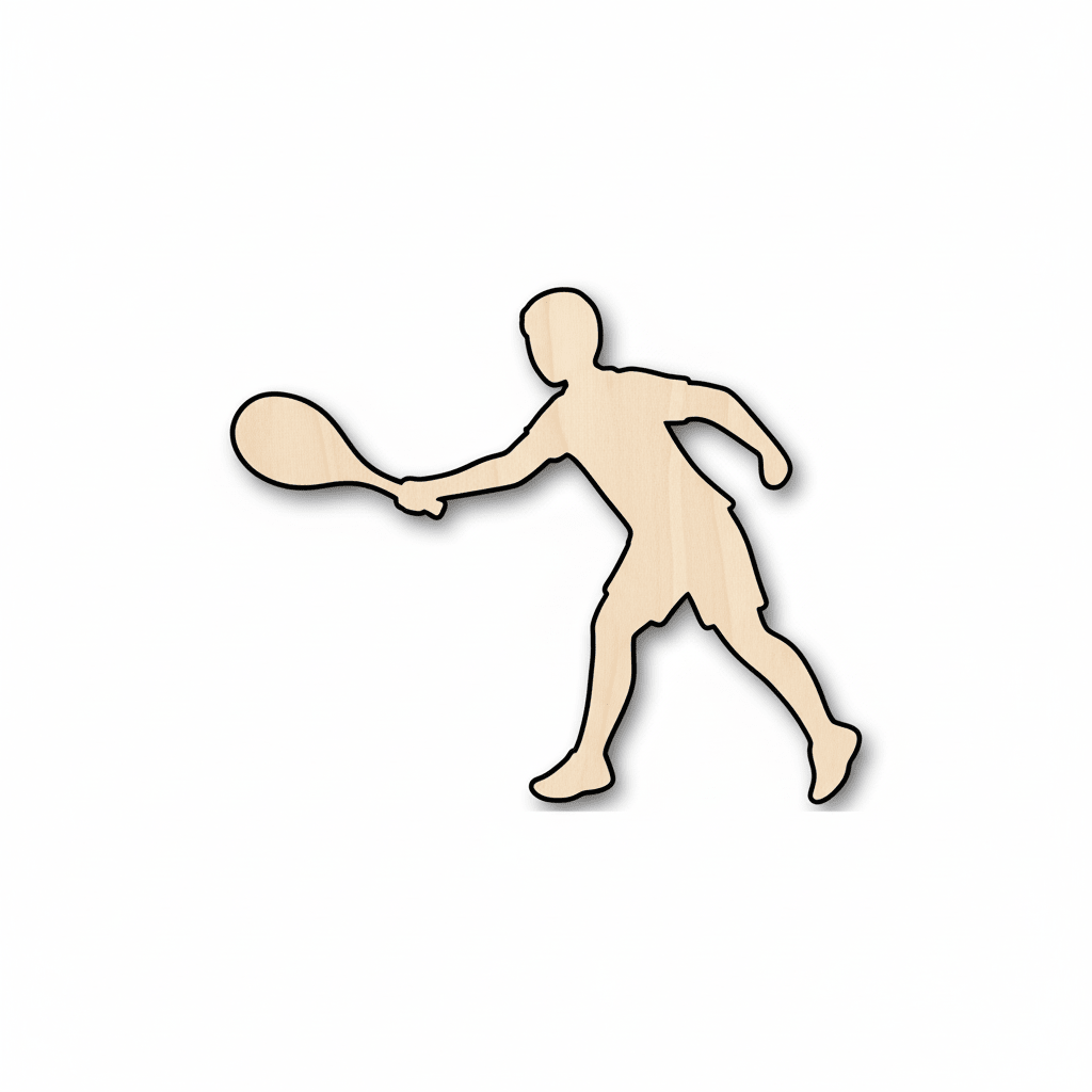 Wood Tennis Shape – Custom Wood Craft Shapes | Baltic Birch Plywood Blank Door Hanger Wooden Cutout Cut Outs - Unfinished - NameSigns.com